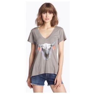 Wildfox Cow Skull and Flower Tee Sz. M
